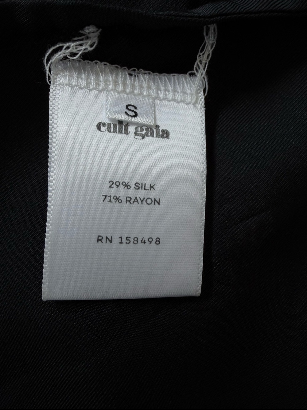 Cult Gaia Black Silk Blend Puff Sleeve Empire Waist Midi Dress S - Picture 9 of 10